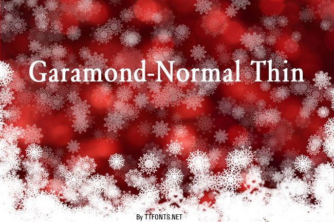 Garamond-Normal Thin example